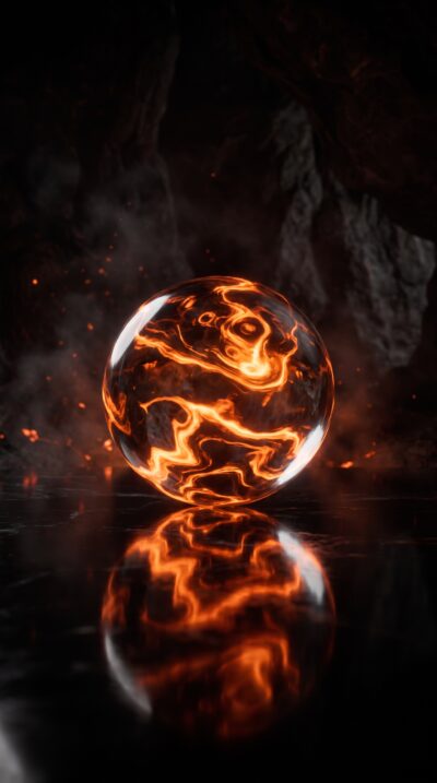 Molten Glass Orb Wallpaper